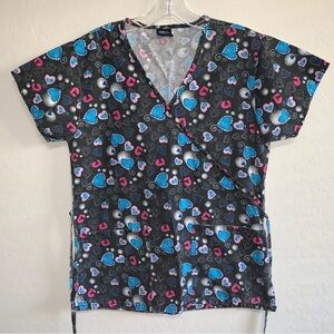 Medgear Hearts Scrubs Top